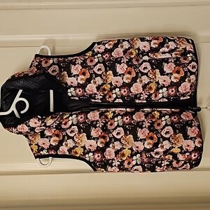 Betsey Johnson floral puffy vest